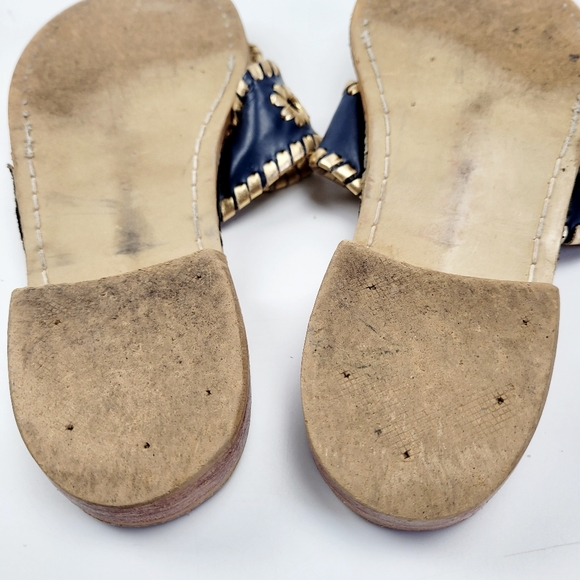 Jack Rogers Navy Gold Hamptons Sandals Size 6 - Picture 13 of 13